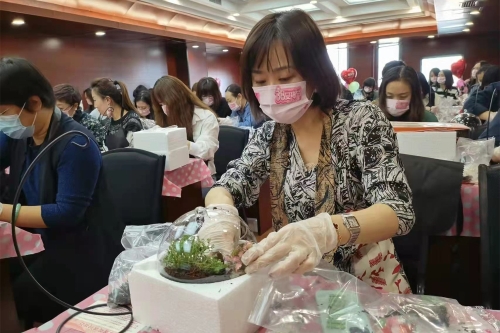 濱海燃氣集團微縮景觀diy喜迎三八婦女節